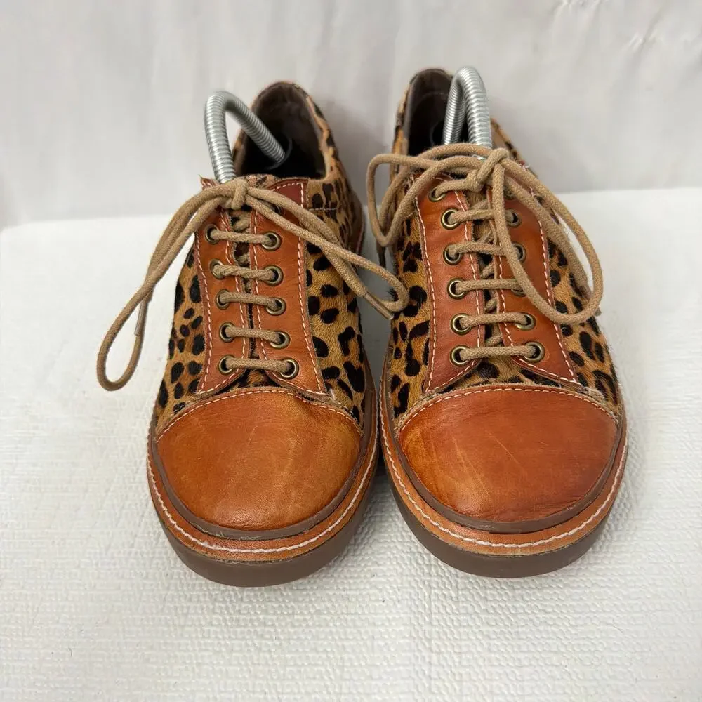 L’Artiste Shoes Womens Size 6 Spring Step Libbi Leopard Print Calf Hair